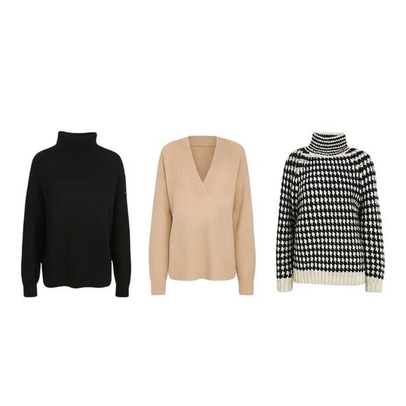 Neutral Winter Sweater Trio M | Haven + LOFT + KORS I Heavy Knit, Cozy Capsule - Picture 1 of 16